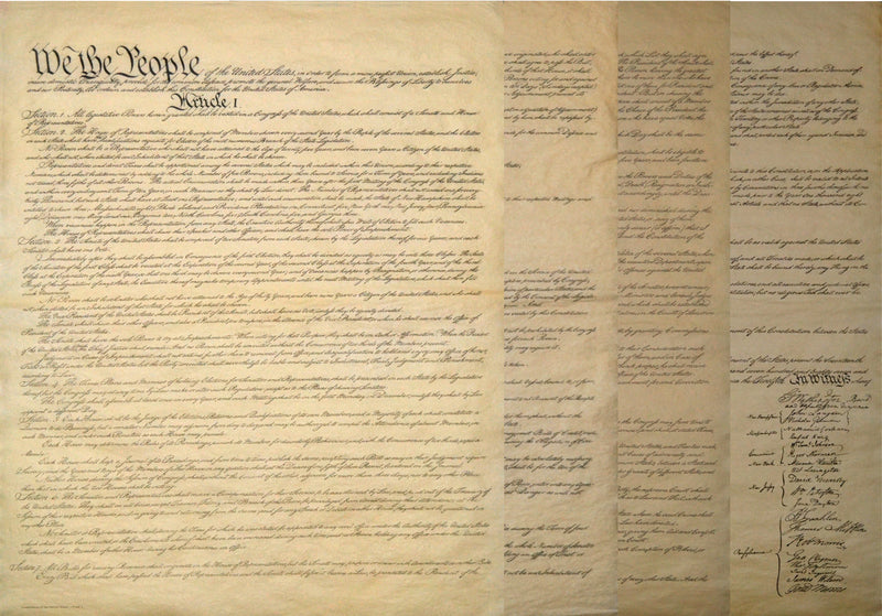 Four Page Parchment (legible) U.S. Constitution Set