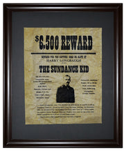 The Sundance Kid Wanted Poster, Framed